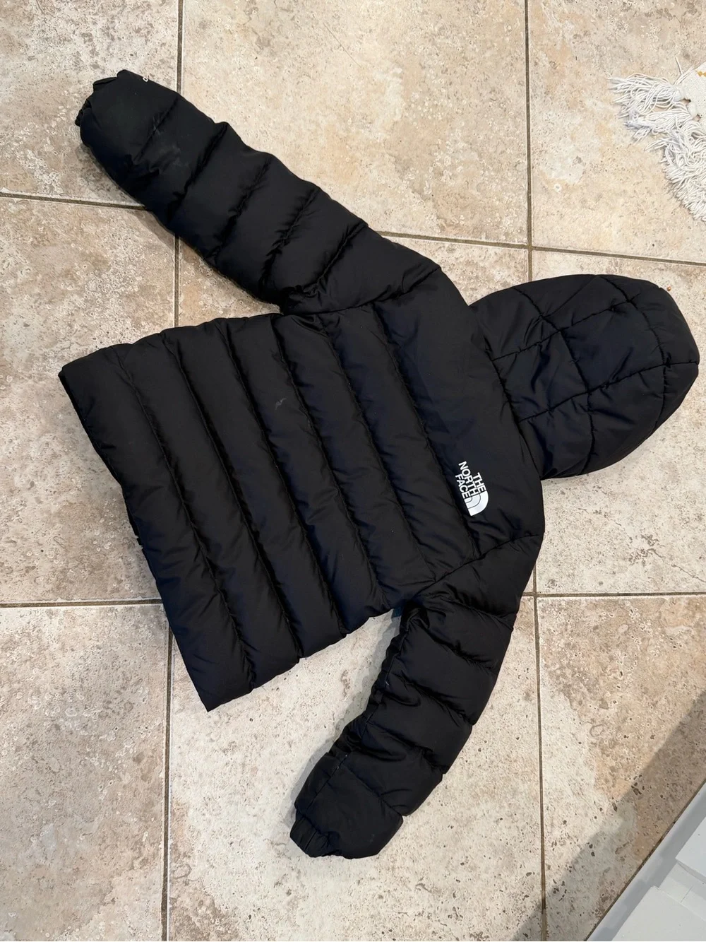 The North Face Kids Black Hooded Puffer Jacket